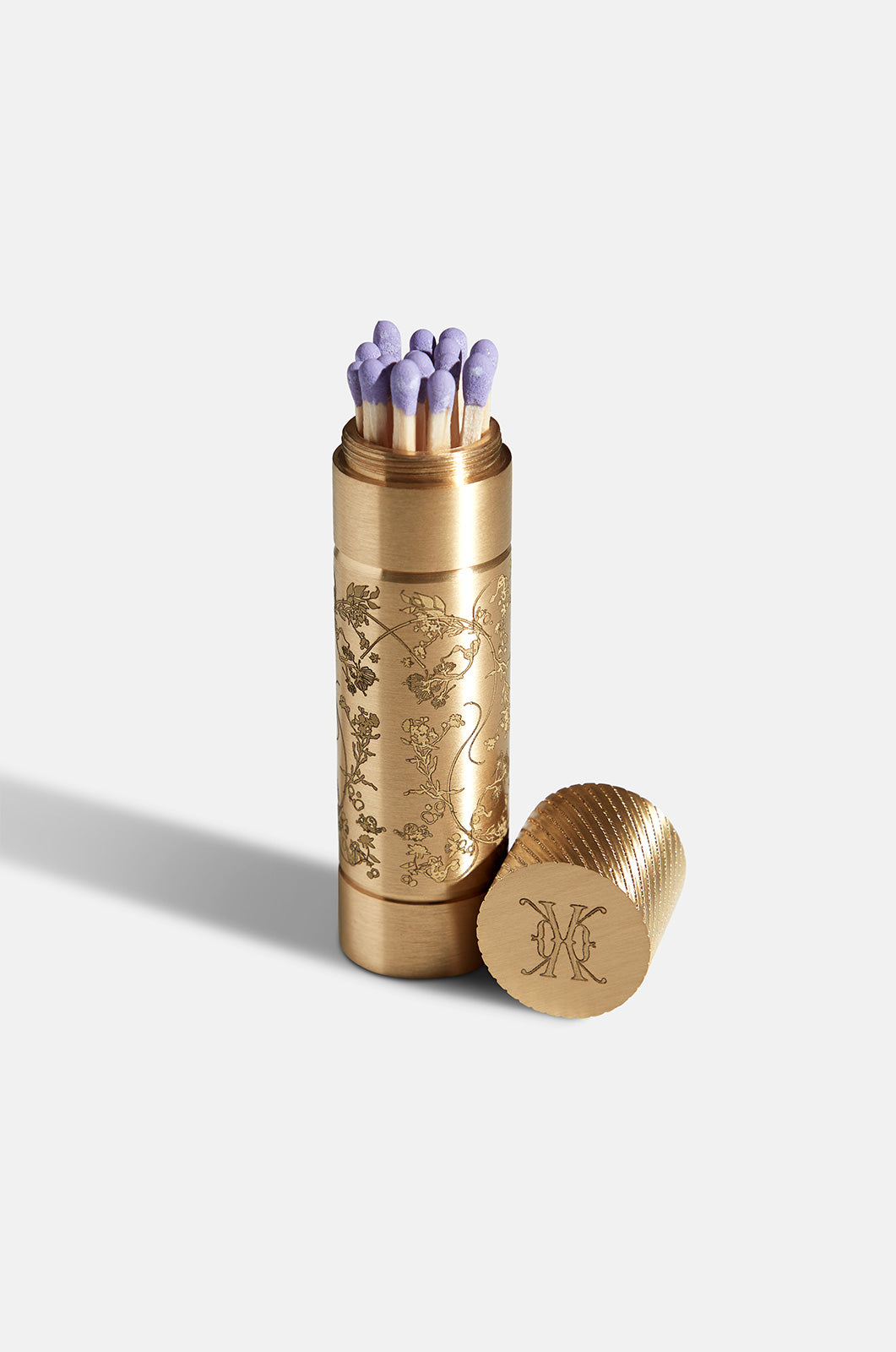 Gold brass match case with KIKI engraved