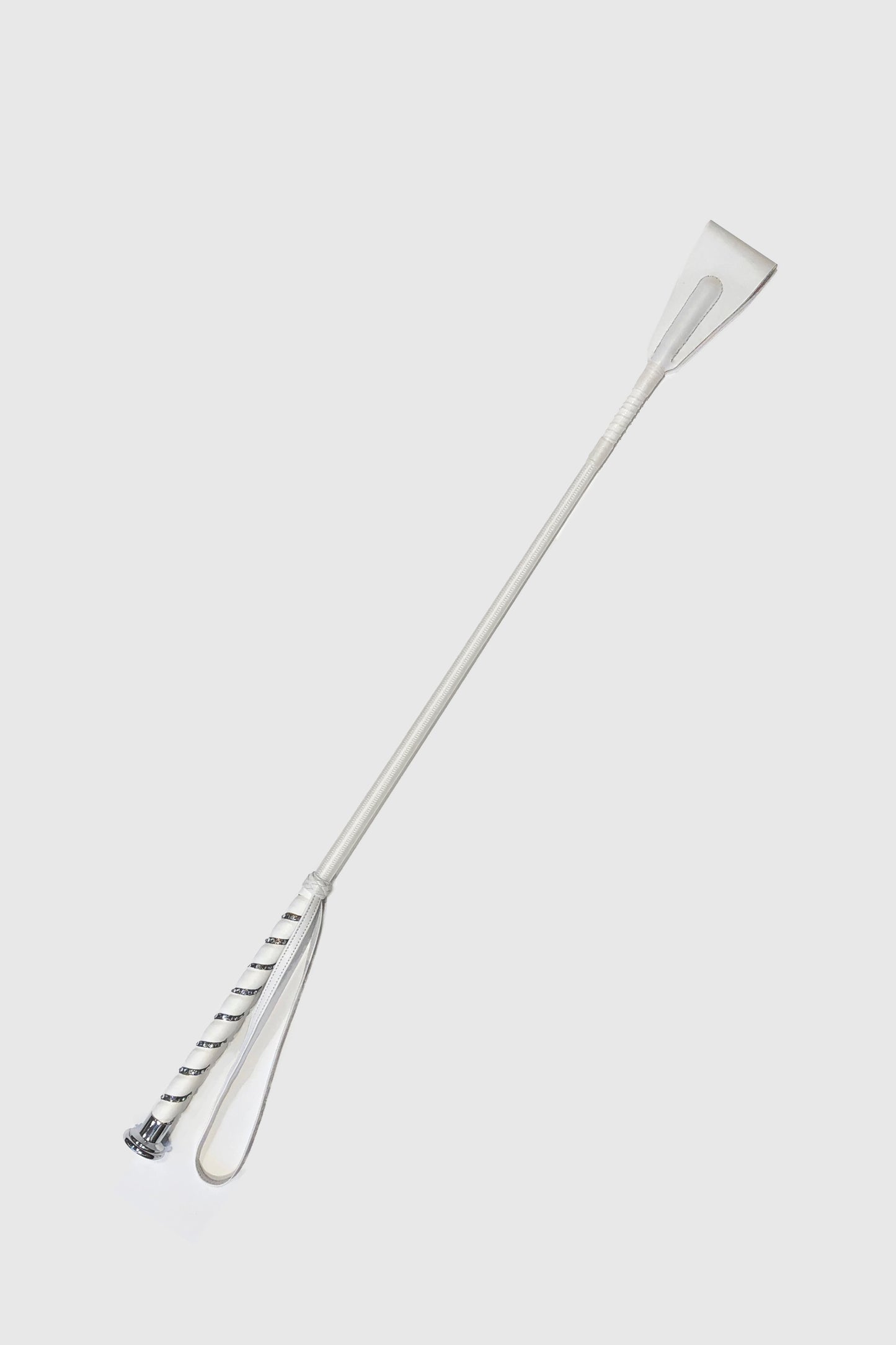 Truth or Dare Riding Crop White Rhinestone - Kiki de Montparnasse